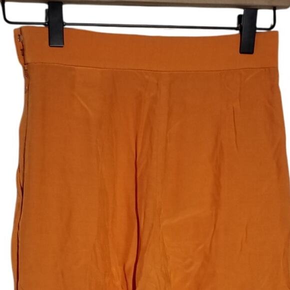 & Other Stories Womens Pants Side Button Zip Pockets High Waist Orange Size 0 - Picture 4 of 7